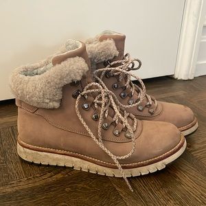 Cole Haan ladies waterproof winter boots-mauve pink color.